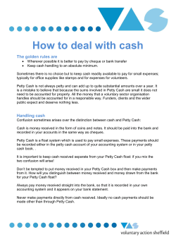 How to deal with cash The golden rules are