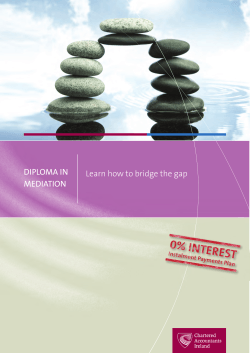 DIPLOMA IN  Learn how to bridge the gap MEDIATION