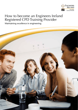 How to become an Engineers Ireland Registered CPD Training Provider