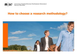 How to choose a research methodology? 1