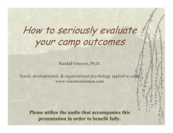 How to seriously evaluate your camp outcomes