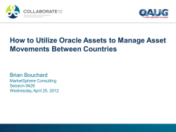 How to Utilize Oracle Assets to Manage Asset Movements Between Countries