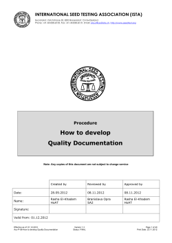 INTERNATIONAL SEED TESTING ASSOCIATION