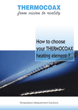 How to choose your THERMOCOAX heating element ? Temperature Measurement Solutions