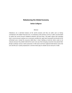 Rebalancing the Global Economy  Stefan Collignon