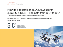 How do I become an ISO 20022 user in to SIC 3