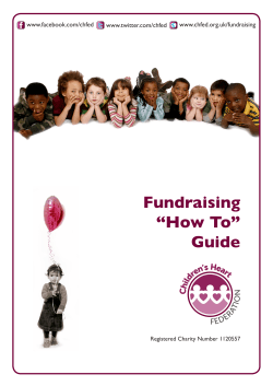 Fundraising “How To” Guide www.chfed.org.uk/fundraising
