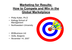Marketing for Results: How to Compete and Win in the Global Marketplace p