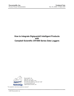 How to Integrate Digiquartz® Intelligent Products with