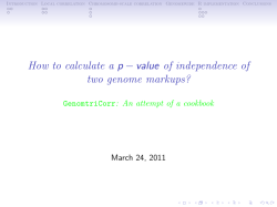 How to calculate a p − value of independence of