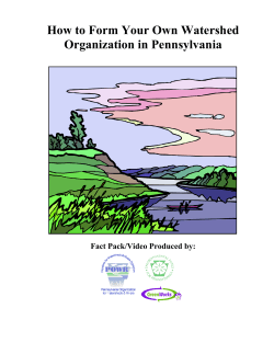 How to Form Your Own Watershed Organization in Pennsylvania