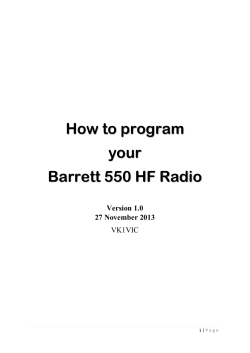 How to program your Barrett 550 HF Radio