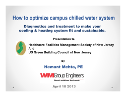 How to optimize campus chilled water system