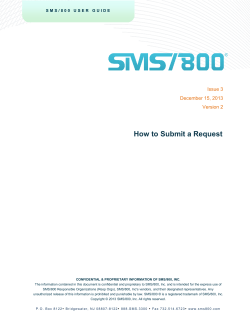 How to Submit a Request Issue 3 December 15, 2013 Version 2