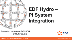 – EDF Hydro PI System Integration