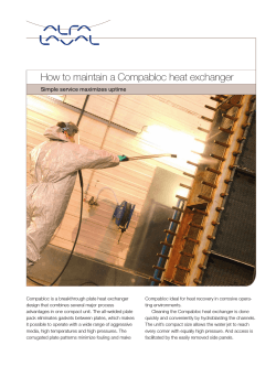 How to maintain a Compabloc heat exchanger Simple service maximizes uptime