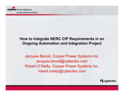 How to Integrate NERC CIP Requirements in an