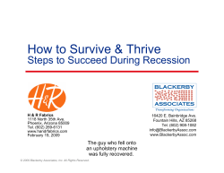 How to Survive &amp; Thrive Steps to Succeed During Recession
