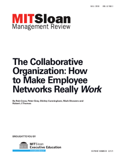 The Collaborative Organization: How to Make Employee Work