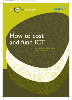 How to cost and fund ICT An publication