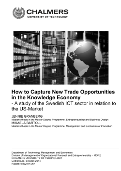 How to Capture New Trade Opportunities in the Knowledge Economy