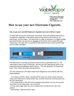 How to use your new Electronic Cigarette.