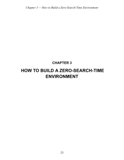 HOW TO BUILD A ZERO-SEARCH-TIME ENVIRONMENT CHAPTER 3