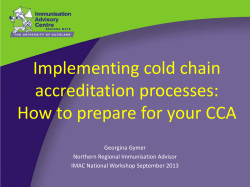 Implementing cold chain accreditation processes: How to prepare for your CCA