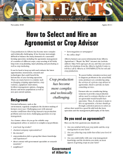 How to Select and Hire an Agronomist or Crop Advisor