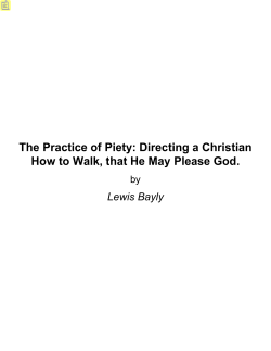 The Practice of Piety: Directing a Christian Lewis Bayly by