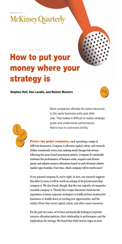 How to put your money where your strategy is