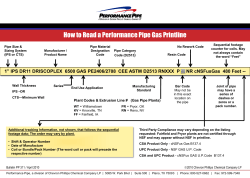 How to Read a Performance Pipe Gas Printline