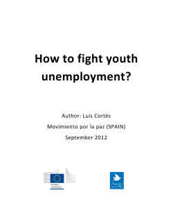 How to fight youth unemployment? How to fight youth