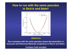 How to run with the same pseudos in S and A