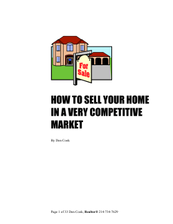 HOW TO SELL YOUR HOME IN A VERY COMPETITIVE MARKET