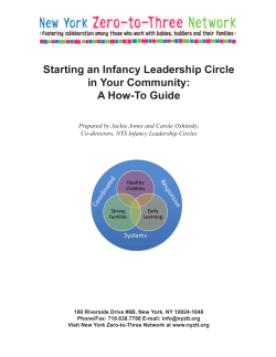 Starting an Infancy Leadership Circle in Your Community: A How-To Guide