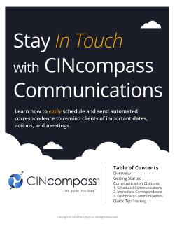 Stay CINcompass Communications In Touch