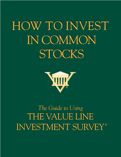 HOW TO INVEST IN COMMON STOCKS THE VALUE LINE