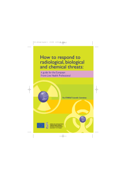 How to respond to radiological, biological and chemical threats: guide for the European