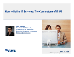 How to Define IT Services: The Cornerstone of ITSM  Hank Marquis