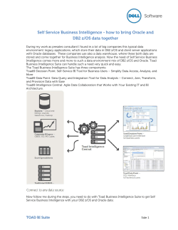 Self Service Business Intelligence - how to bring Oracle and