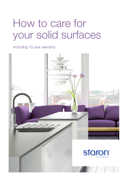 How to care for your solid surfaces Including 10 year warranty