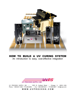 UV PS HOW TO BUILD A UV CURING SYSTEM