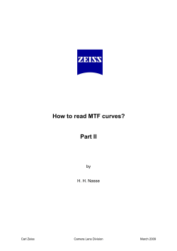 How to read MTF curves? Part II by