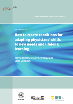 How to create conditions for adapting physicians’ skills learning