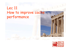 Lec 11 How to improve cache performance