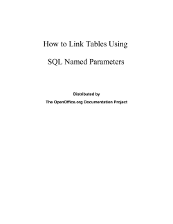 How to Link Tables Using SQL Named Parameters  Distributed by