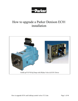 How to upgrade a Parker Denison EC01 installation
