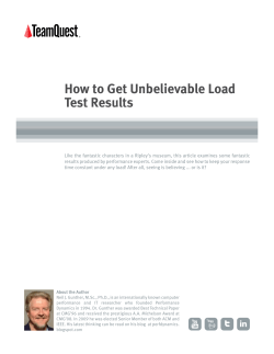 How to Get Unbelievable Load Test Results