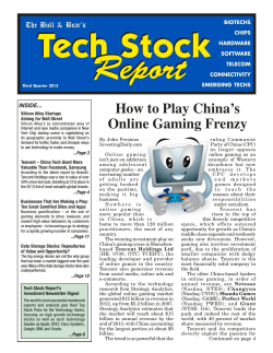 Tech Stock Report How to Play China’s Online Gaming Frenzy